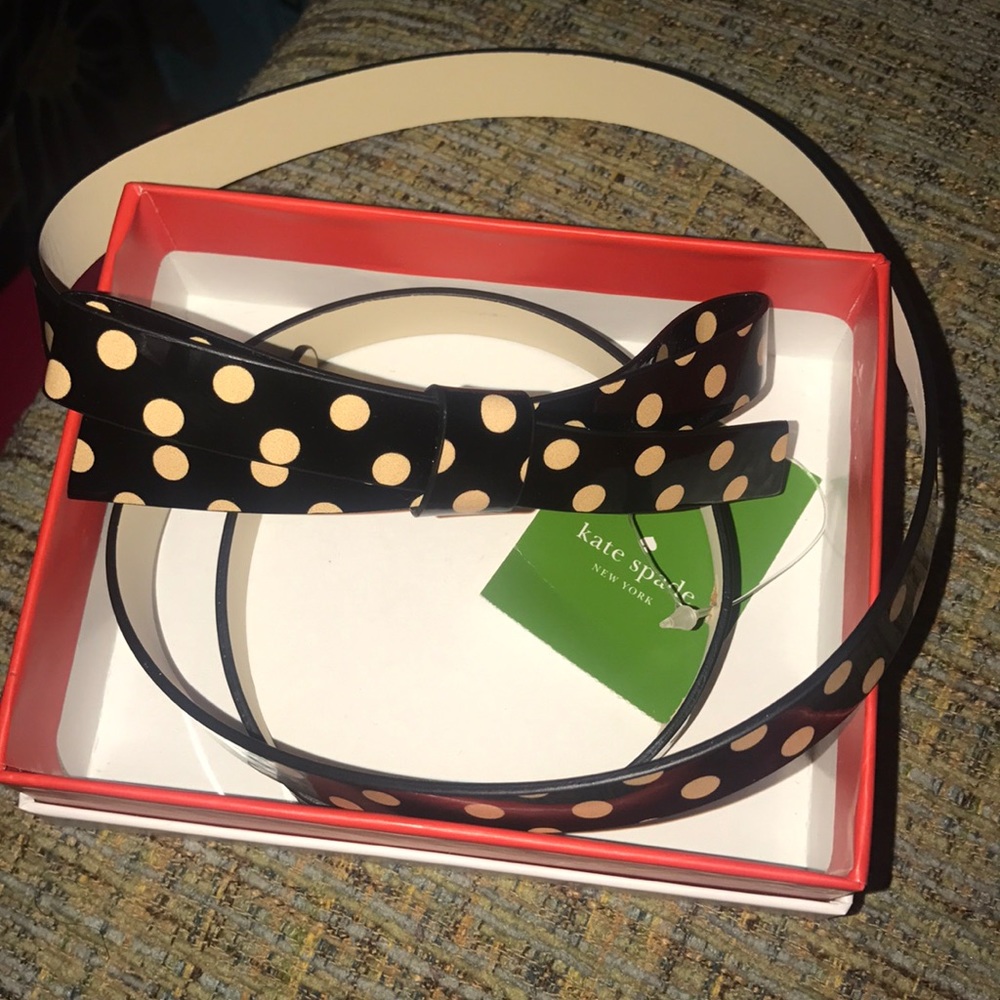 Kate Spade polka dot belt